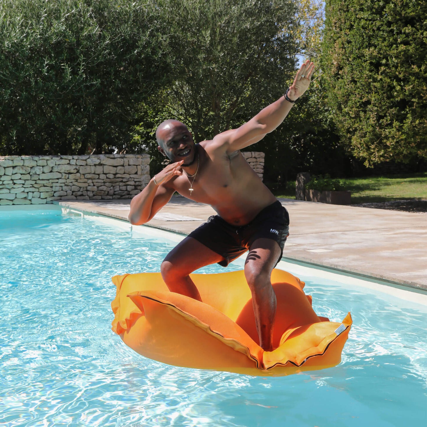 Pouf de piscine Orange
