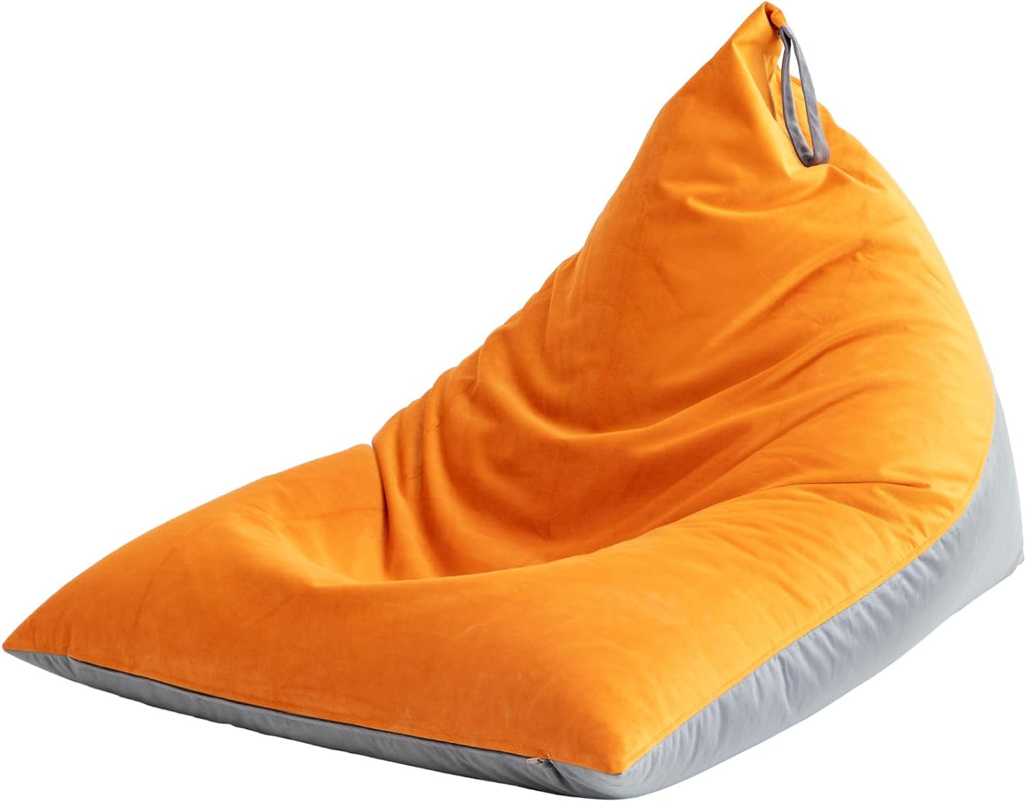 Nervava Pouf, Tissu Velours Orange