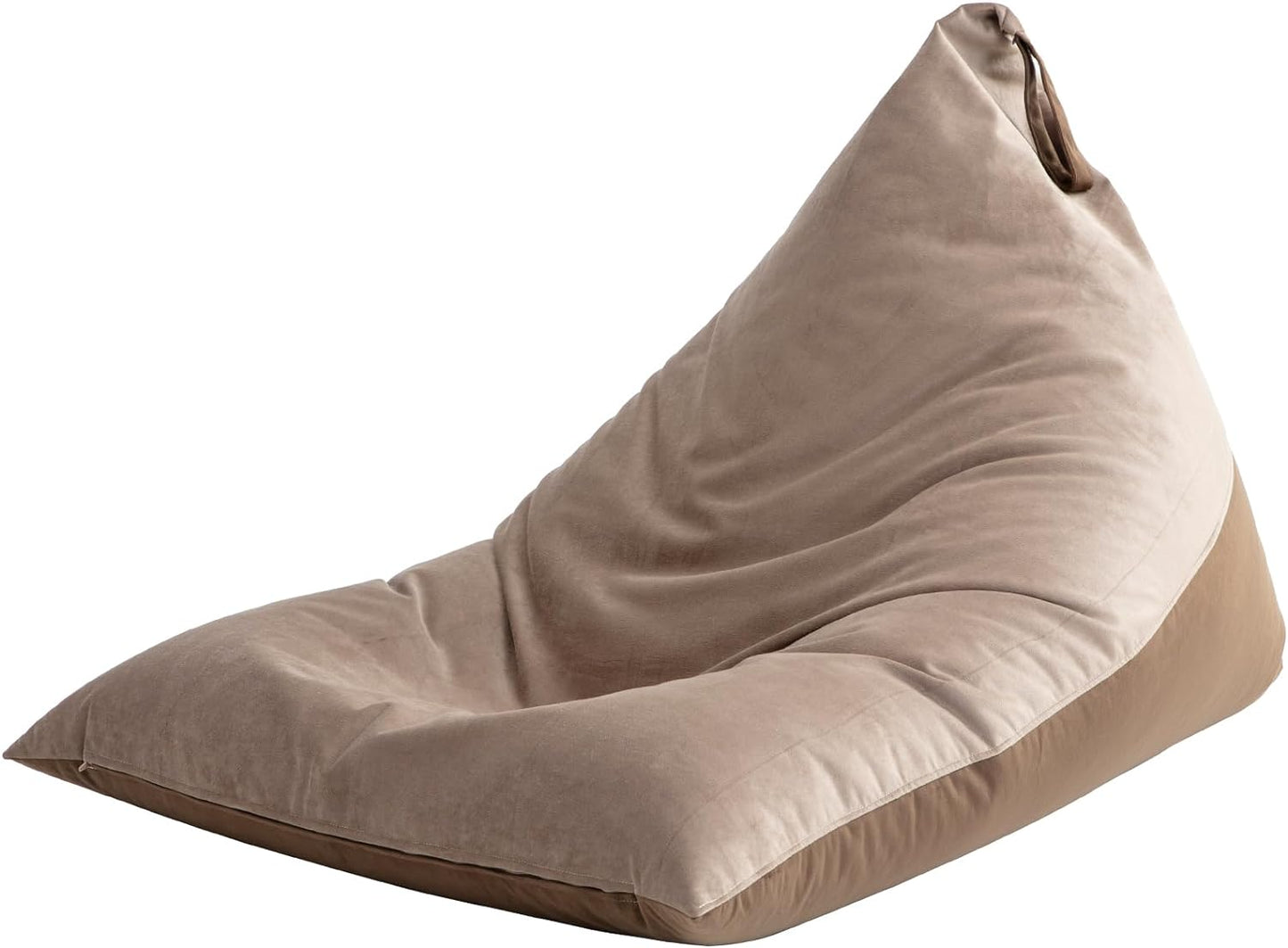 Nervava Pouf, Tissu Velours Marron