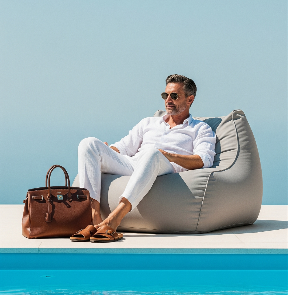 Pouf Fauteil en microbilles Bean Bag on polystyrène confortable utilisé pour les intérieurs comme l'extérieur est Flattant sur l'eau