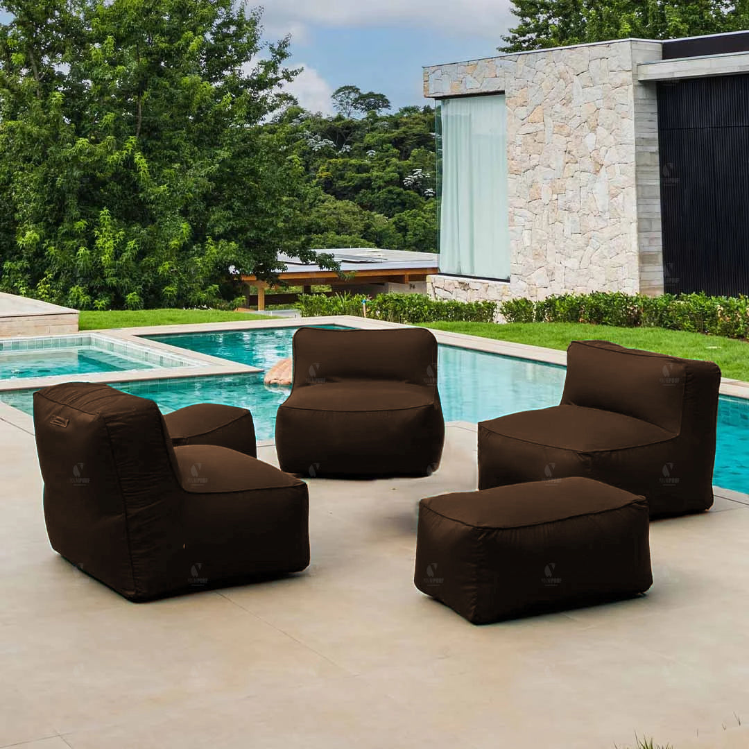PACK PROMO Pouf Fauteuil + Tabouret