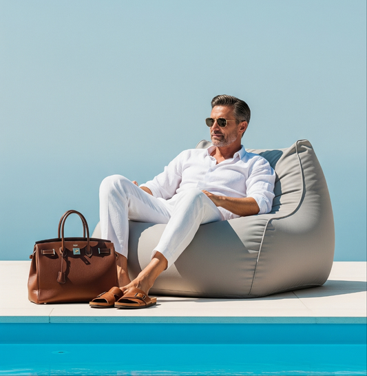 Pouf Fauteil en microbilles Bean Bag on polystyrène confortable utilisé pour les intérieurs comme l'extérieur est Flattant sur l'eau 